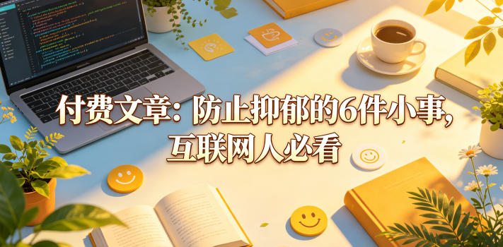 付费文章：防止抑郁的6件小事，互联网人必看！-xiaobairz