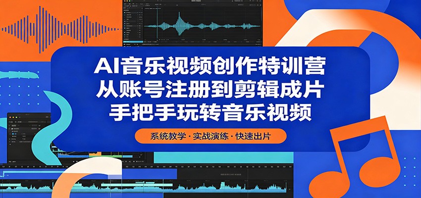 AI音乐视频创作特训营：从账号注册到剪辑成片，手把手玩转音乐视频-xiaobairz