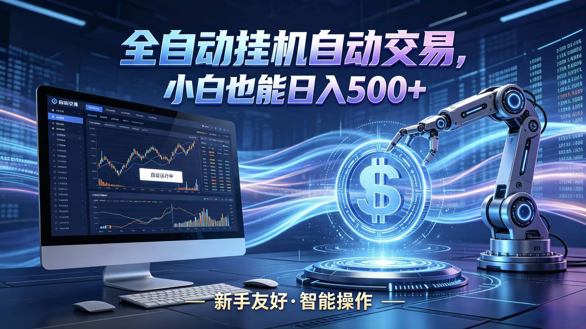 全新智能化交易助手，傻瓜式操作，小白也能快速上手，轻松实现日入500+-xiaobairz