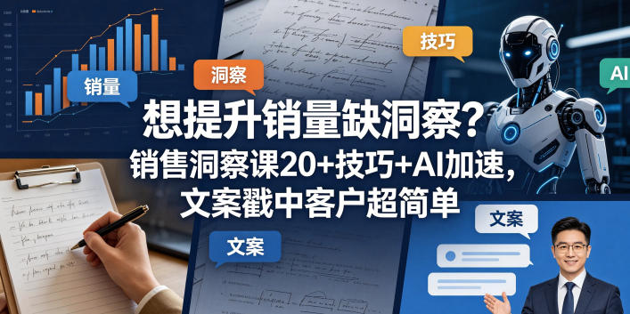 想提升销量缺洞察？销售洞察课20+技巧+AI加速，文案戳中客户超简单【原创双语字幕】-xiaobairz