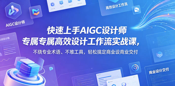 快速上手AIGC设计师专属高效设计工作流实战课，不绕专业术语、不堆工具，轻松搞定商业设计交付-xiaobairz