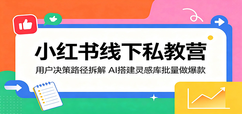 小红书线下私教营：用户决策路径拆解，AI搭建灵感库批量做爆款-xiaobairz