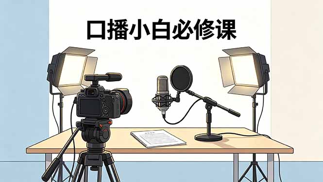 口播小白必修课：录像收音灯光设备+脚本撰写，搭专业级录制场景-xiaobairz