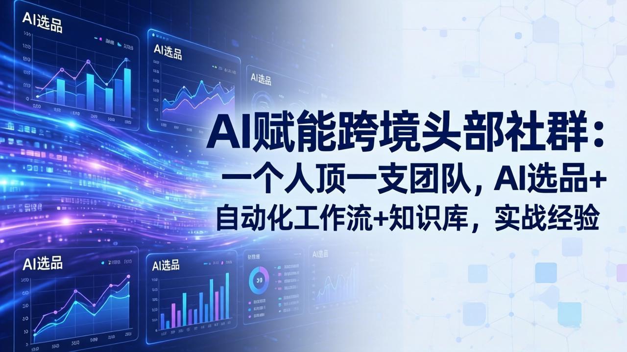 AI赋能跨境头部社群-更新5月：一个人顶一支团队，AI选品+自动化工作流+知识库，实战经验-xiaobairz