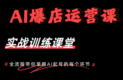 AI爆店运营，从0-1实体店流量起号课程-xiaobairz