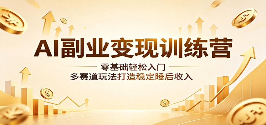 AI副业变现训练营：零基础轻松入门，多赛道玩法打造稳定睡后收入-xiaobairz