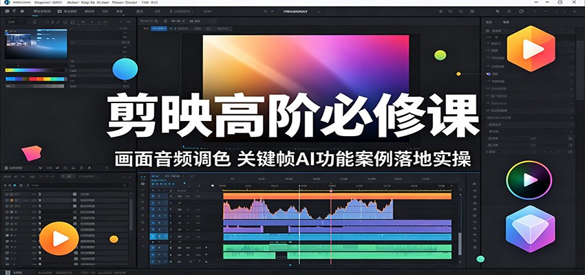 剪映高阶必修课：画面音频调色，关键帧AI功能案例落地实操-xiaobairz