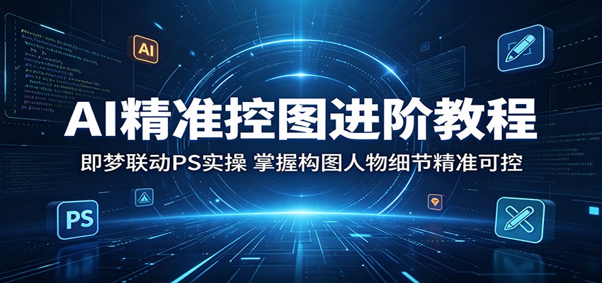 AI精准控图进阶教程：即梦联动PS实操，掌握构图人物细节精准可控-xiaobairz
