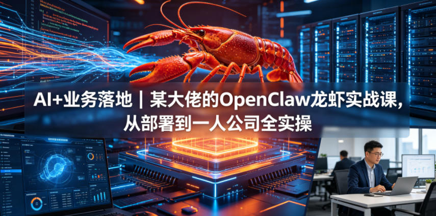 AI+业务落地｜某大佬的OpenClaw小龙虾实战课，从部署到一人公司全实操-xiaobairz