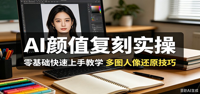 AI颜值复刻实操，零基础快速上手教学，多图人像还原技巧-xiaobairz