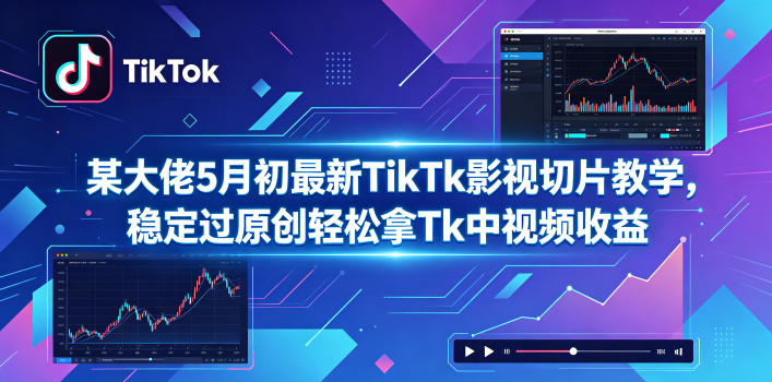 某大佬5月初最新TikTk影视切片教学，稳定过原创轻松拿Tk中视频收益-xiaobairz