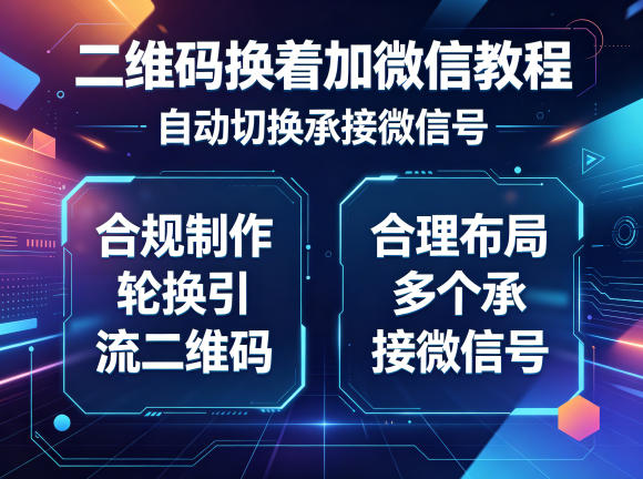 二维码换着加微信教程，自动切换承接微信号，合规制作轮换引流二维码，合理布局多个承接微信号-xiaobairz