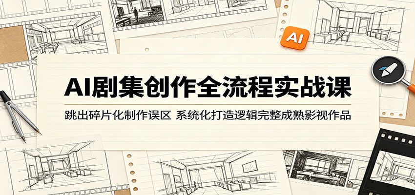 AI剧集创作全流程实战课：跳出碎片化制作误区，系统化打造逻辑完整成熟影视作品-xiaobairz