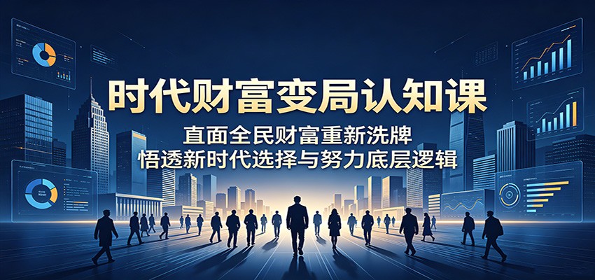 时代财富变局认知课：直面全民财富重新洗牌，悟透新时代选择与努力底层逻辑-xiaobairz