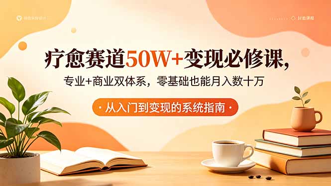 疗愈赛道50W+变现必修课，专业+商业双体系，零基础也能月入数十万-xiaobairz