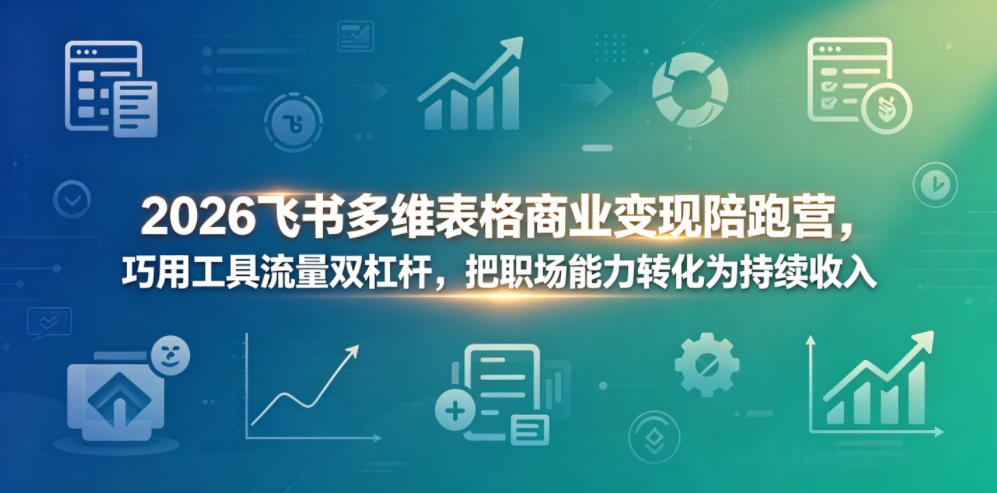 2026飞书多维表格商业变现陪跑营，巧用工具流量双杠杆，把职场能力转化为持续收入-xiaobairz